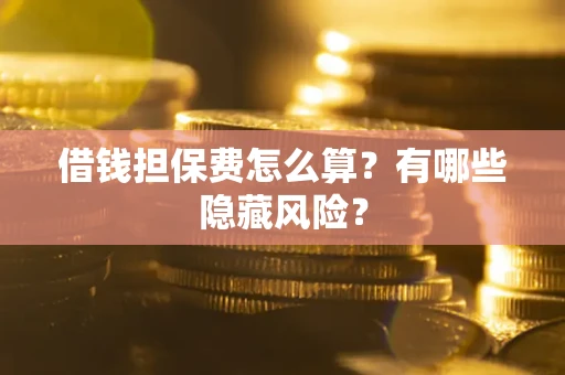 北京借钱担保费怎么算？有哪些隐藏风险？