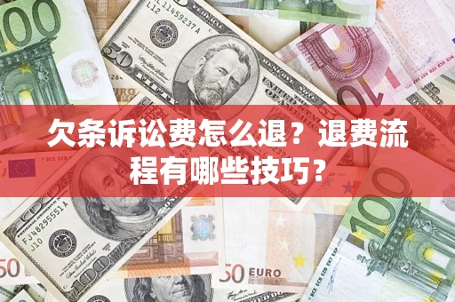 北京欠条诉讼费怎么退？退费流程有哪些技巧？