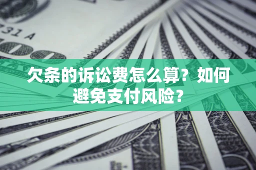 北京欠条的诉讼费怎么算？如何避免支付风险？